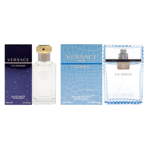 Versace Man Eau Fraiche And Dreamer Kit Men's Eau De Toilette Gift Set