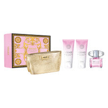 Versace Bright Crystal + Bath And Shower Gel + Body Lotion + Pouch Women's Eau De Toilette Gift Set