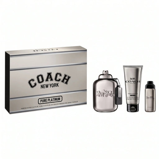 Coach Pure Platinum + Shower Gel Men's Parfum Gift Set