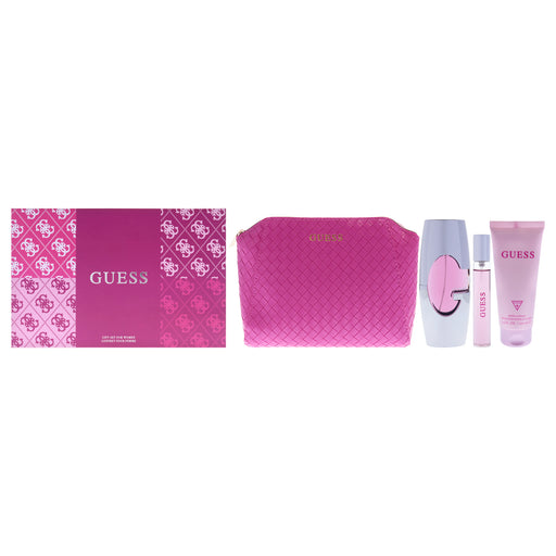 Guess 4 Pc Gift Set EDP Spray, EDP Spray, Body Lotion, Pouch Women's Eau De Parfum Gift Set