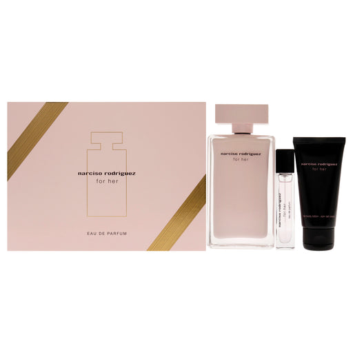 Narciso Rodriguez 3 Pc Gift Set EDP Spray, EDP Spray, Body Lotion Women's Eau De Parfum Gift Set