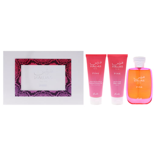 Rasasi Hawas Pink Women's Eau De Parfum Gift Set