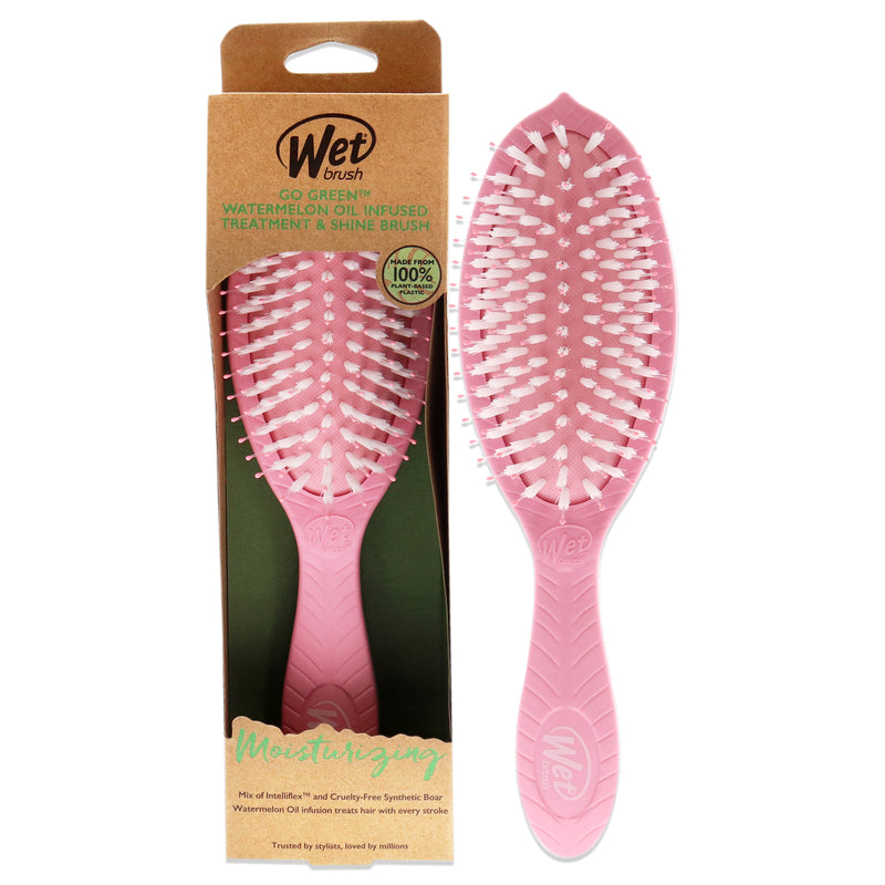 Wet Brush Go Green Oil Infused Shine Brush Watermelon Seed Oil Unisex Gift Set