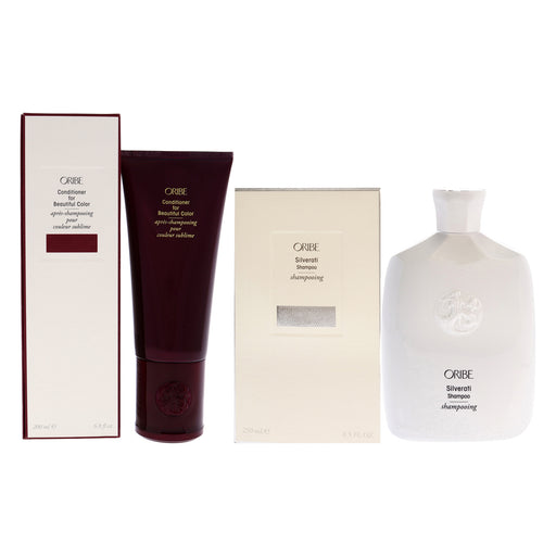Oribe Conditioner For Beautiful Color And Silverati Shampoo Kit Unisex Gift Set