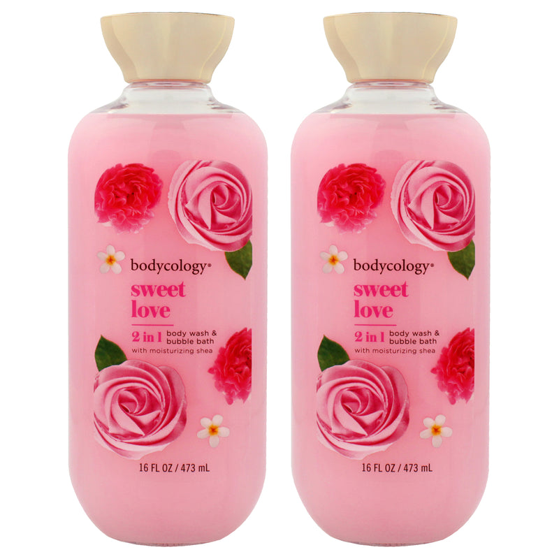 Bodycology 2 In 1 Body Wash And Bubble Bath Sweet Love Pack Of 2
