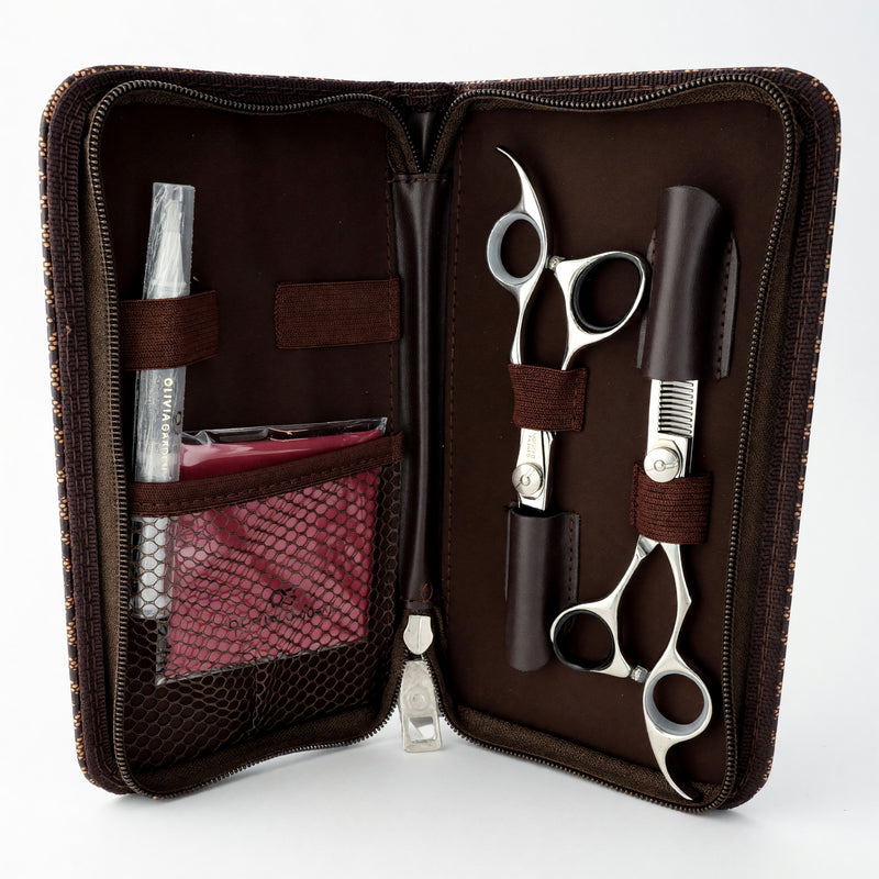 Olivia Garden Silkcut Professional Shear & Thinner Case 9 Gift Set