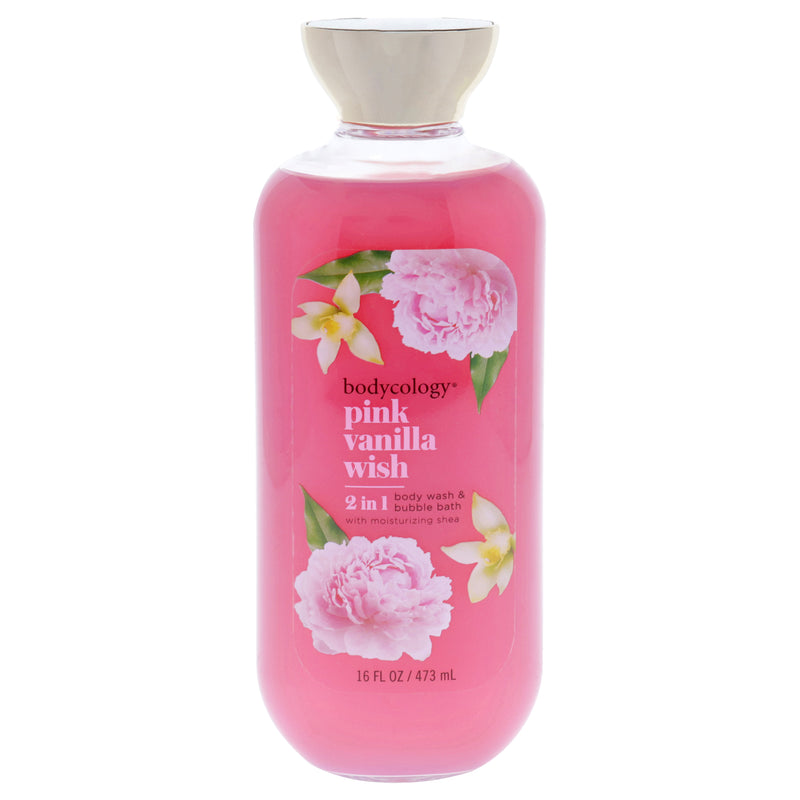 Bodycology 2 In 1 Body Wash And Bubble Bath Pink Vanilla Wish for Women