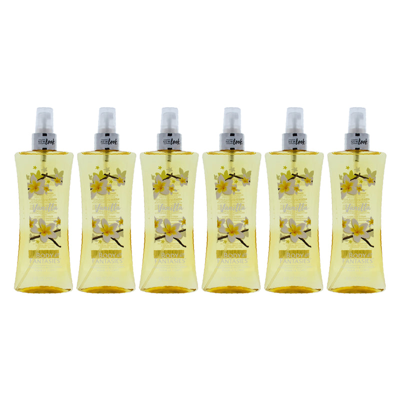 Body Fantasies Vanilla Body Pack Of 6 Women's Body Spray