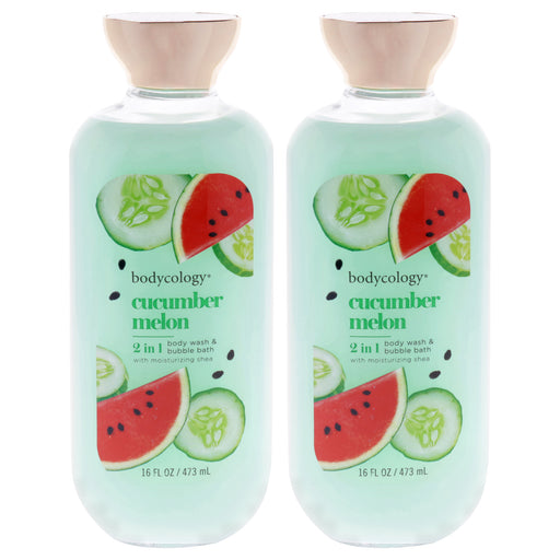 Bodycology 2 In 1 Body Wash And Bubble Bath Cucumber Melon Pack Of