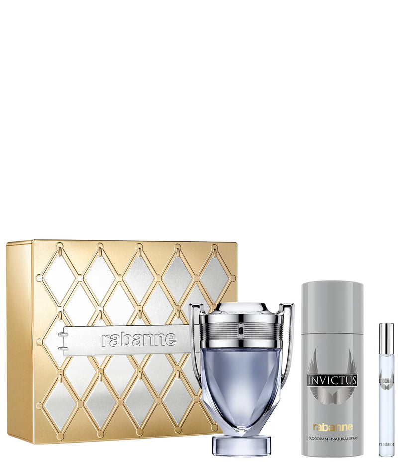 Paco Rabanne Invictus + Deodorant Men's Eau De Toilette Gift Set