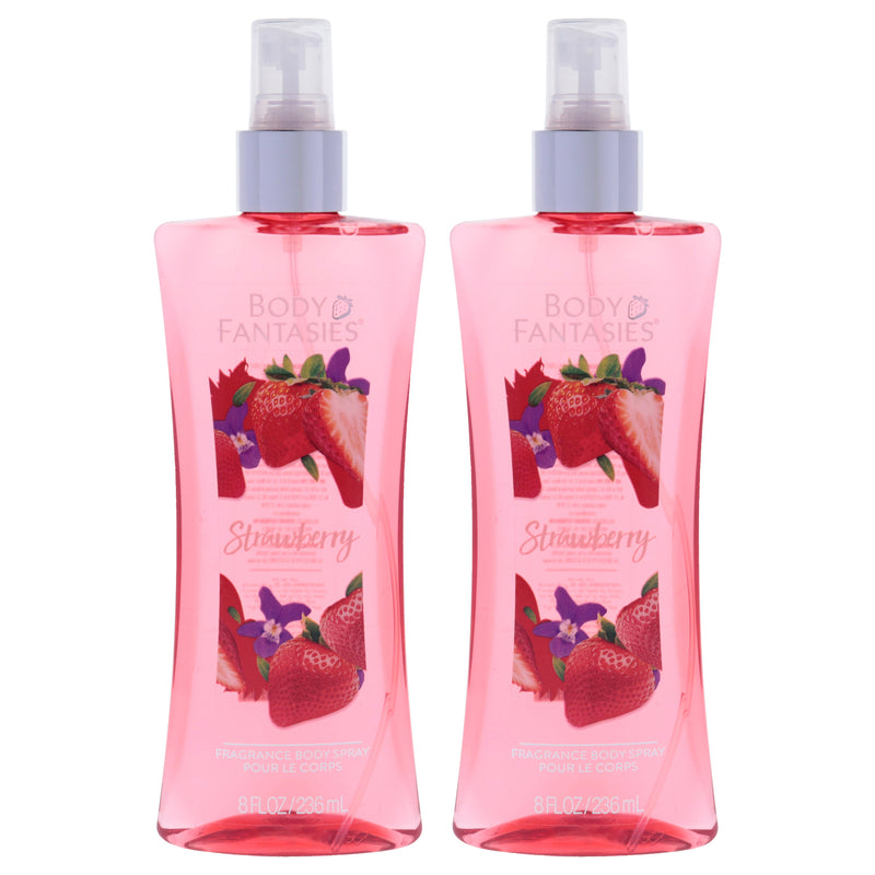 Body Fantasies Strawberry Fantasy Pack Of 2 Women's Body Spray