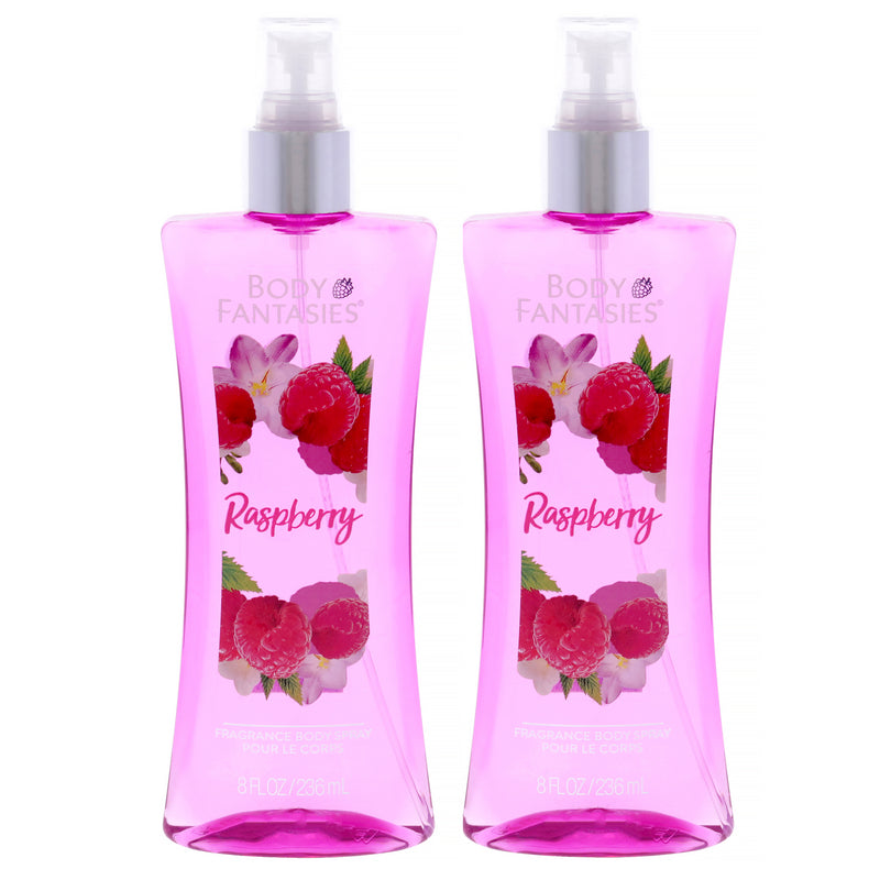 Body Fantasies Raspberry Fragrance Body Pack Of 2 Women's Body Spray