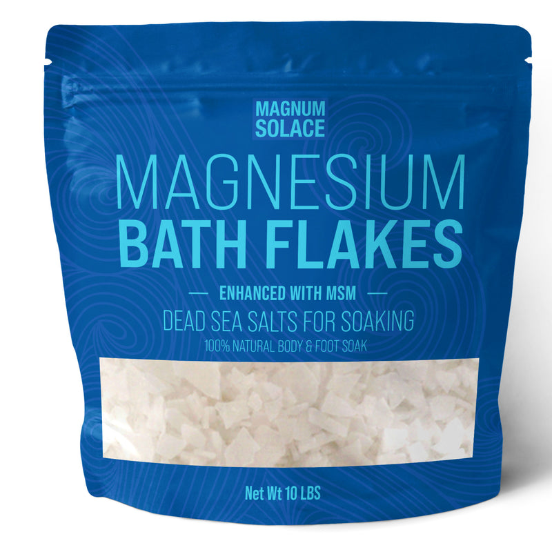 Magnum Solace Magnesium Bath Flakes With Msm 10 Lbs Dead Sea Salts For Soaking