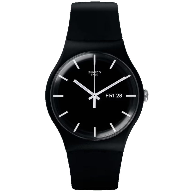 Swatch Originals Power Tracking Mono Black Men's Quartz 42mm Watch