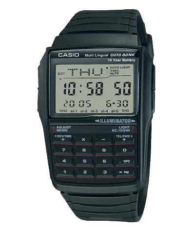 Casio Data Bank Quartz 37mm Watch – Resin