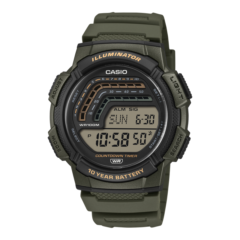 Casio 10 Year Battery Quartz 45mm Watch – Resin