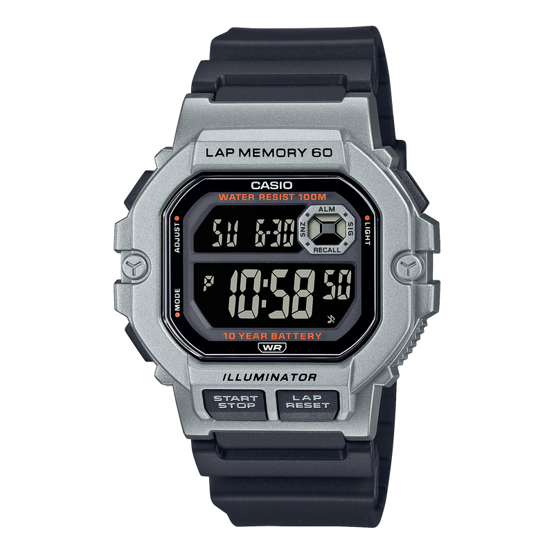 Casio 100 Meter Digital Quartz 44mm Watch – Resin