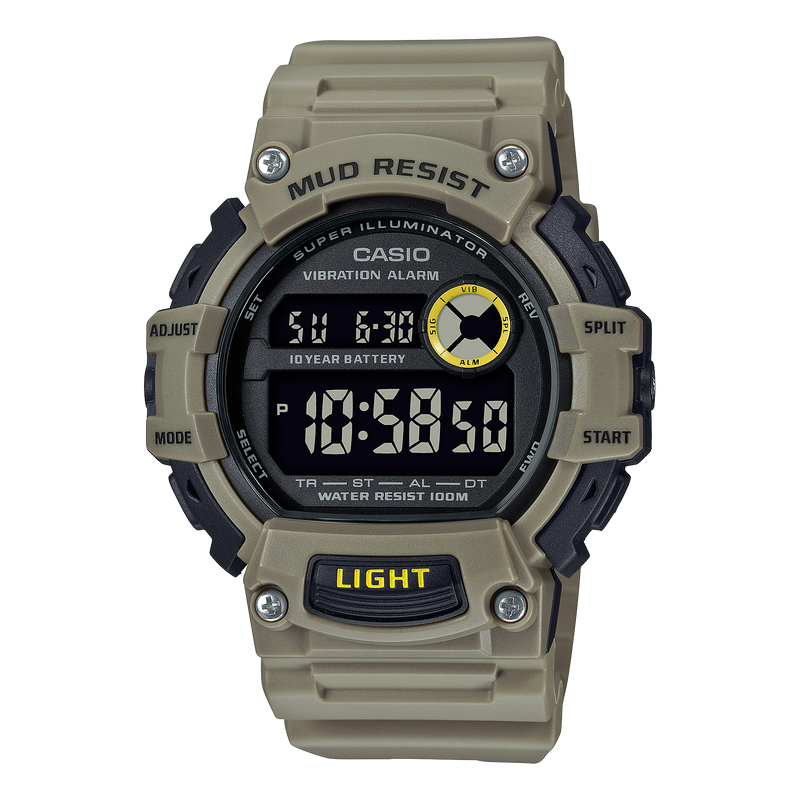 Casio Mud Resist-200m Digital Quartz 48mm Watch – Resin