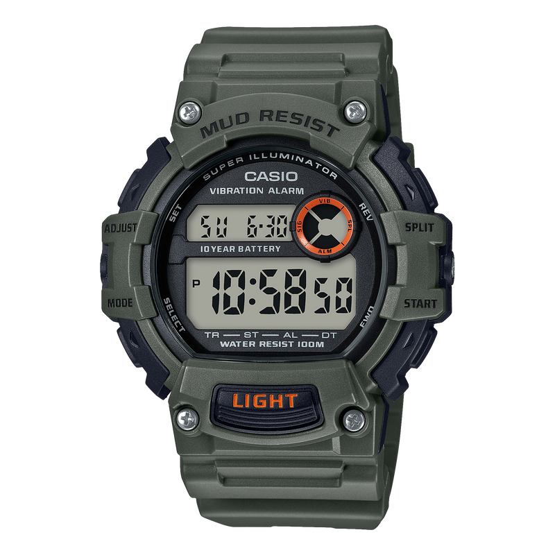 Casio Mud Resist-200m Digital Quartz 48mm Watch – Resin