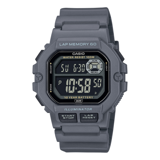 Casio 60 Lap Digital Quartz 44mm Watch – Resin