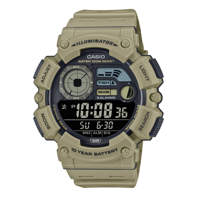 Casio 100 Meter Wr Digital Quartz 50mm Watch – Resin