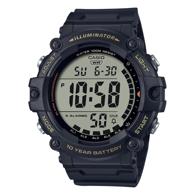 Casio 100 Meter X-Long Digital Quartz 51mm Watch – Resin