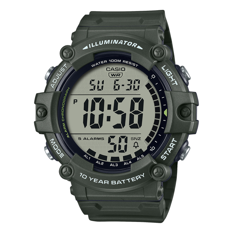 Casio 100 Meter X-Long Digital Quartz 51mm Watch – Resin