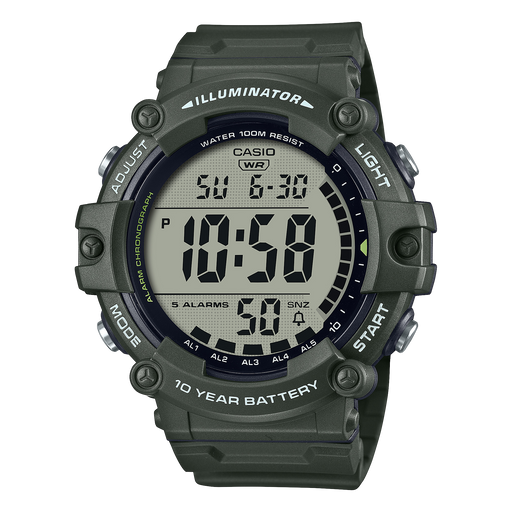 Casio 100 Meter X-Long Digital Quartz 51mm Watch – Resin