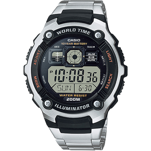 Casio World Time-200 M Digital Quartz 48mm Watch
