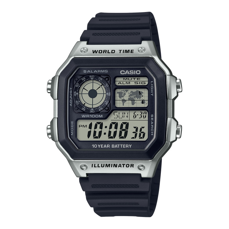 Casio World Time Digital Quartz 42mm Watch