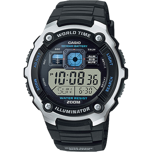 Casio World Time-200 M Digital Quartz 48mm Watch