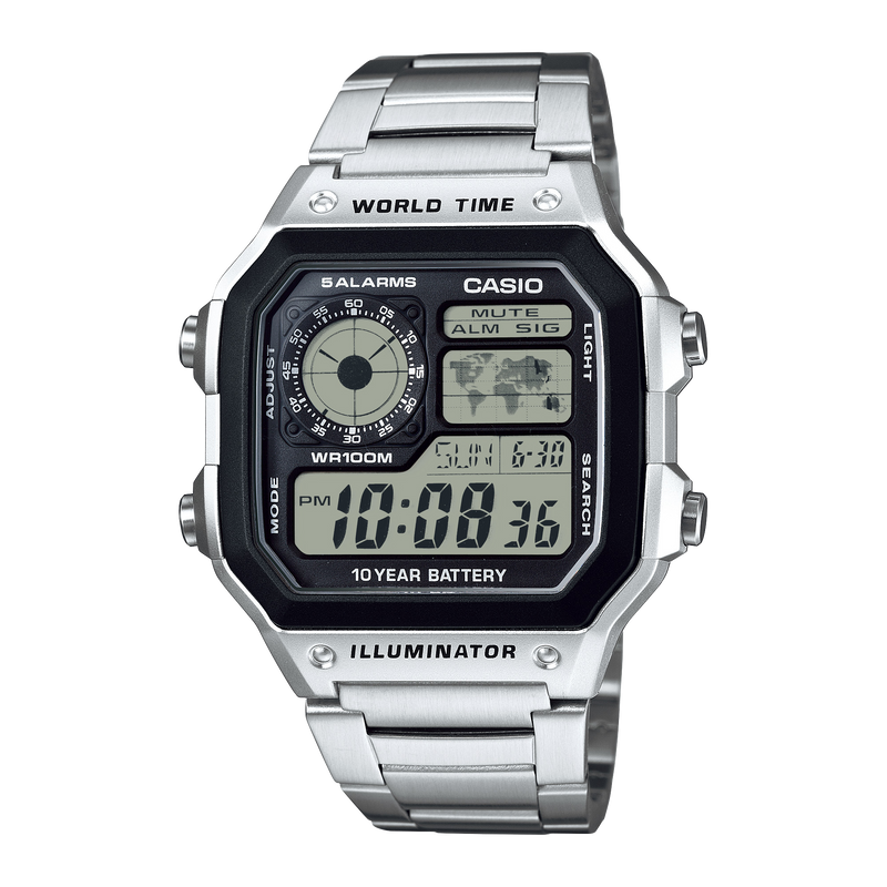 Casio World Time Digital Quartz 42mm Watch