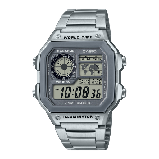 Casio World Time Digital Quartz 42mm Watch