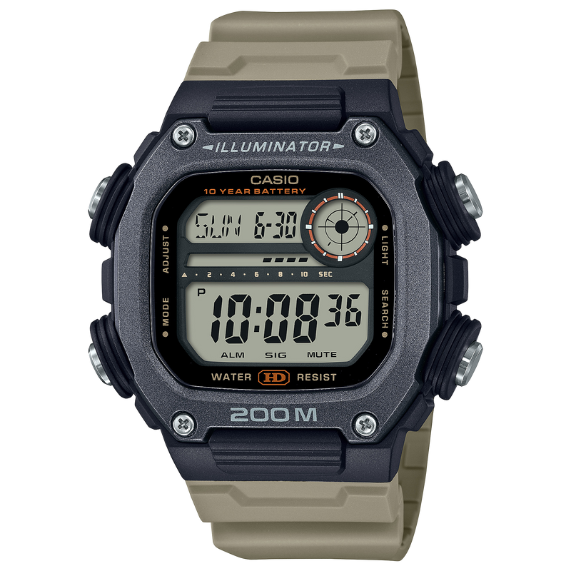 Casio X-Long Band Digital Quartz 50mm Watch – Resin
