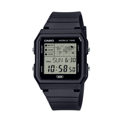 Casio World Time Digital Quartz 34mm Watch – Bio-based resin