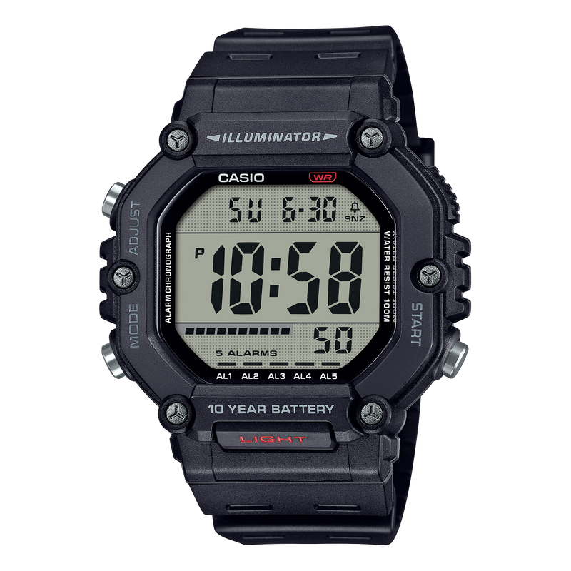 Casio 10 Year Batt Digital Quartz 50mm Watch – Resin