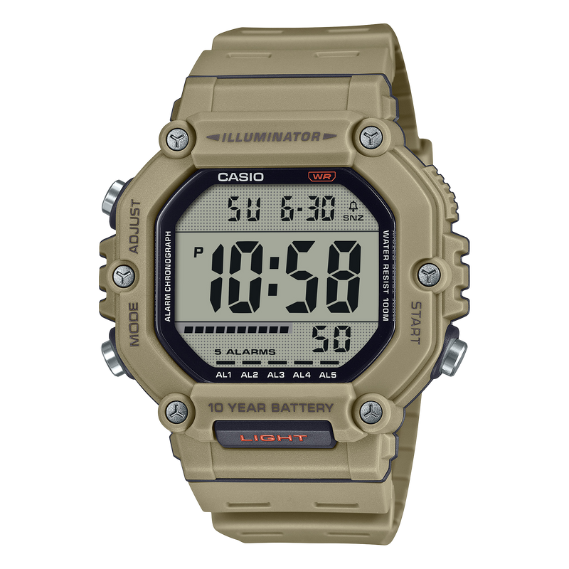 Casio 10 Year Batt Digital Quartz 50mm Watch – Resin
