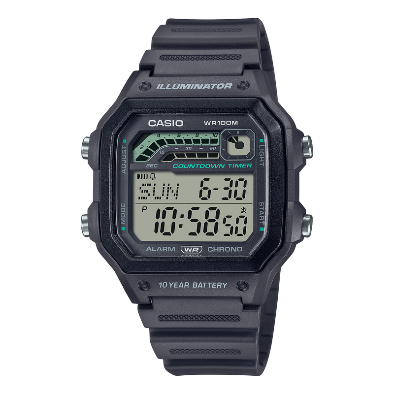 Casio 10 Year Battery Digital Quartz 42mm Watch – Resin