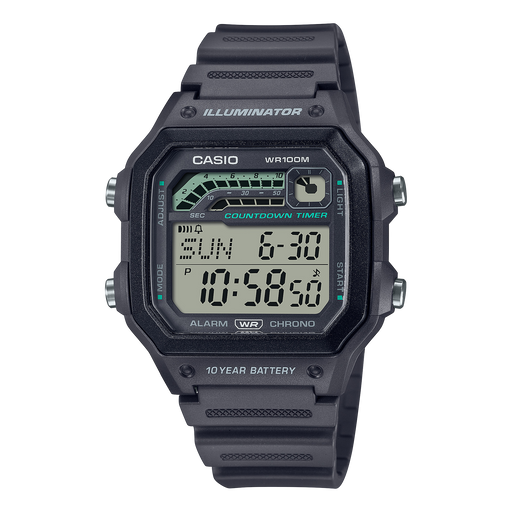 Casio 10 Year Battery Digital Quartz 42mm Watch – Resin