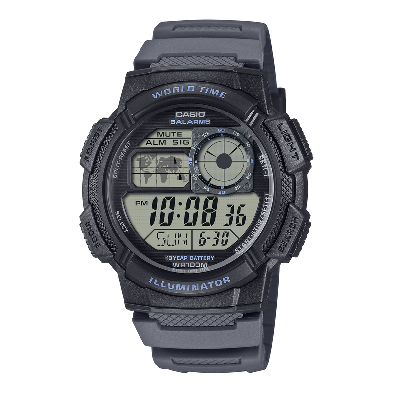 Casio World Time Digital Quartz 45mm Watch