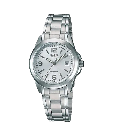 Casio Date Quartz (Analog) 28mm Watch – Stainless Steel