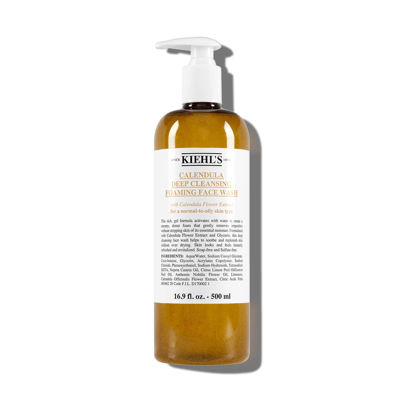 Kiehl's Calendula Deep Cleansing Face Wash Balances Skin While Gently Removing Impurities Soothing And Refreshing Boosts Moisture Barrier For Soft-Feeling Skin Paraben + Sulfate Free