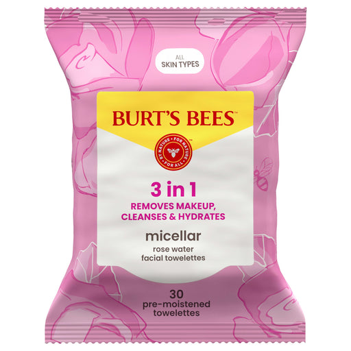Burt's Bees Micellar Makeup Removing Towelettes Rose Water