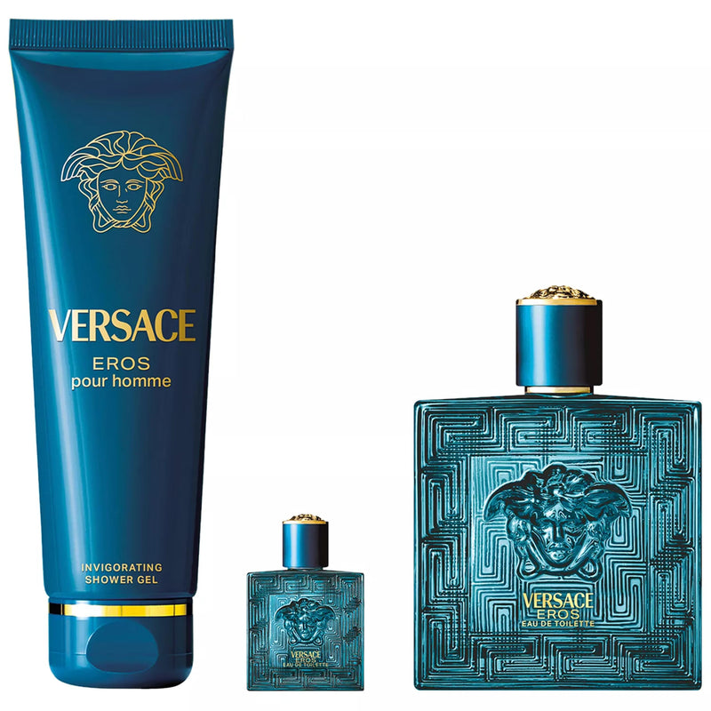 Versace Eros 3 Men's Eau De Toilette Gift Set