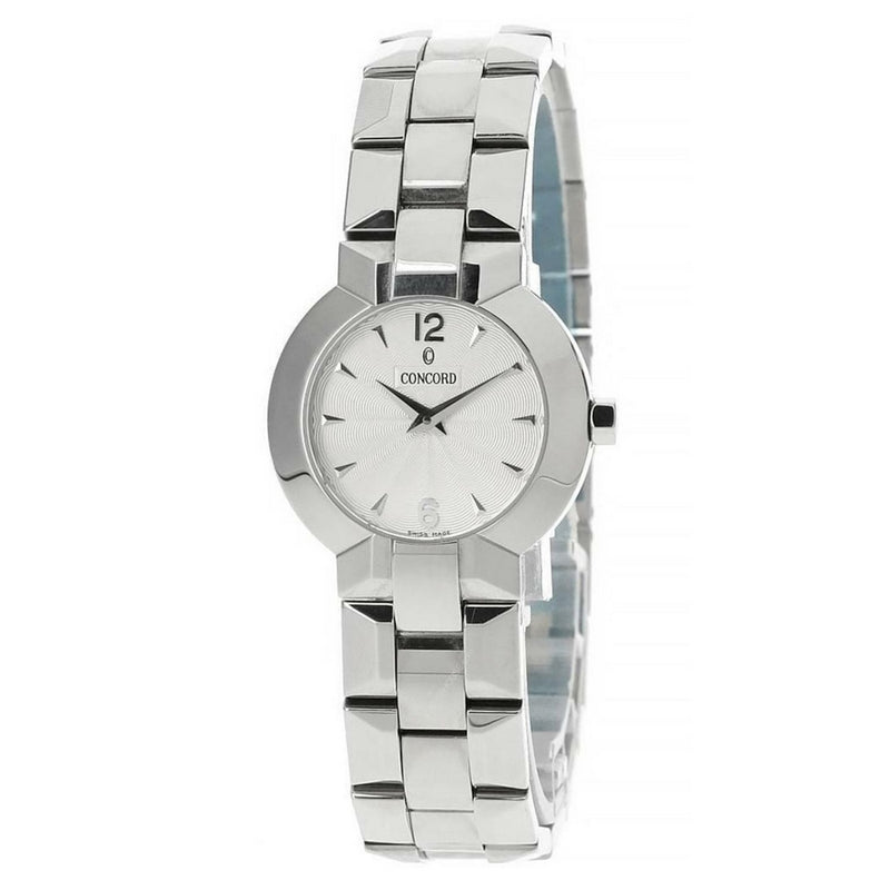 Concord Women's La Scala 309661 Bracelet White Dial Quartz Movement Fold over Clasp 28mm Round Watch