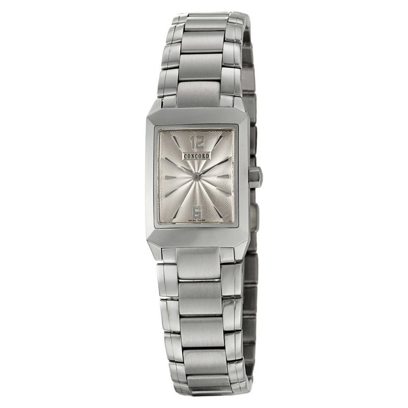 Concord Women's Carlton 310663 Bracelet Silver Dial Quartz Movement Fold over Clasp 19mm Rectangle Watch