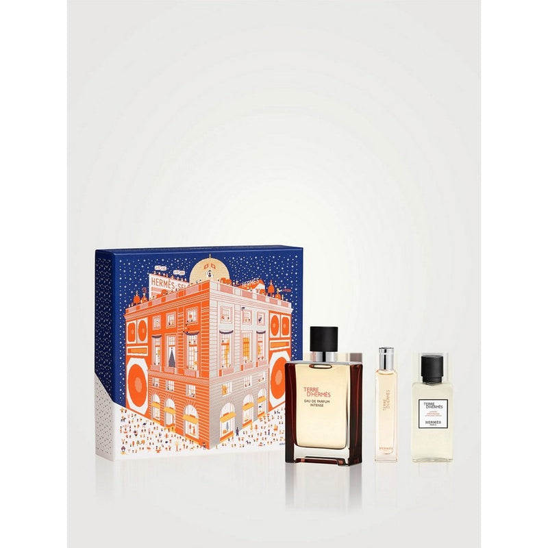 Hermes Terre D'Hermes 3 Pcs Set For Men: 3.3 Eau De Parfum Spray Intense + 0.5 Eau De Parfum Spray Intense + 1.3 After Shave Balm