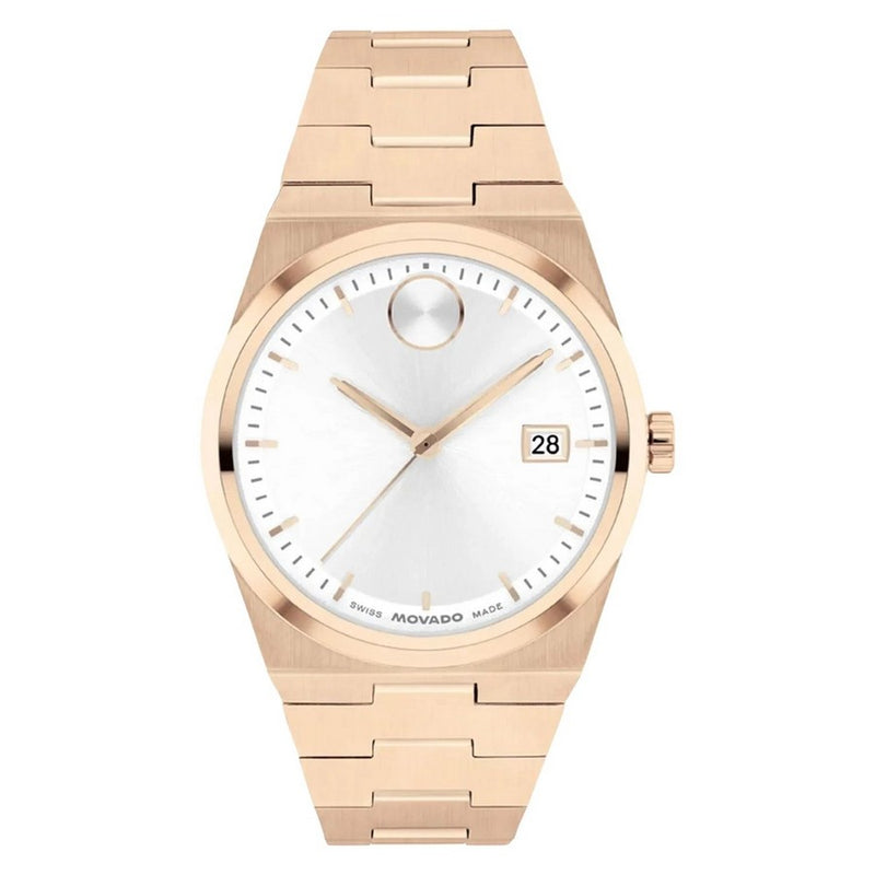 Movado Women's Bold Quest 3601188 Bracelet White Dial Quartz Movement Fold over Clasp 35mm Round Watch