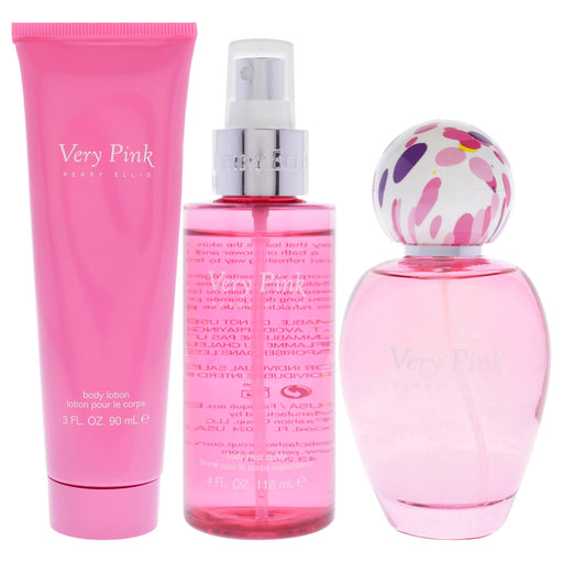 Perry Ellis 360 Very Pink 3 Bm Bl Women's Eau De Parfum Gift Set