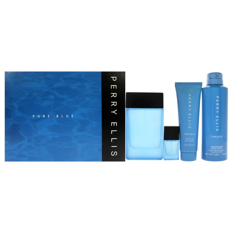 Perry Ellis Pure Blue Men's Eau De Toilette Gift Set
